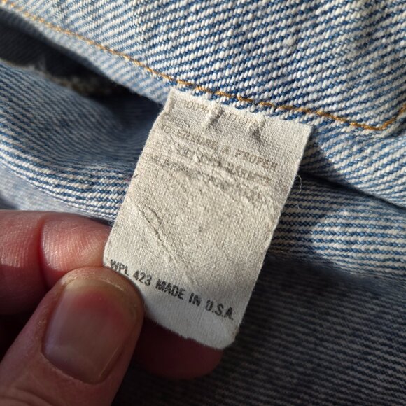 Vintage 80s Levi's Denim Trucker Jeans Jacket 50L - Picture 10 of 12